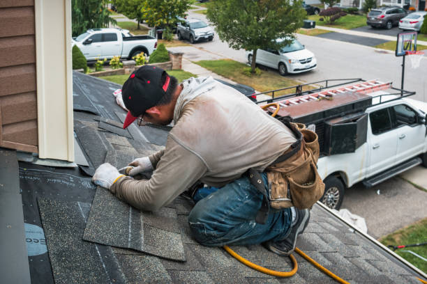 Professional Roofing technician working in North Pitcher, NY